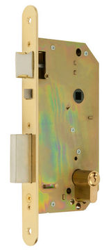Cerradura de seguridad de embutir en madera , referencia SI05 DE MCM. Resistente al fuego/Antipánico/Antitarjeta. Latón
