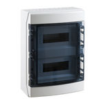 Caja estanca distribución terminal IP65 418x286x148 Gris ventana transparente en ABS