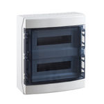 Caja estanca distribución terminal IP65 418x436x148 Gris ventana transparente en ABS