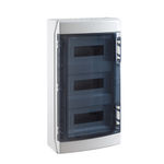 Caja estanca distribución terminal IP65 310x586x148 Gris ventana transparente en ABS