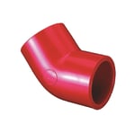 Codo de 45⁰, 25 mm rojo de Zettler. Pedidos en múltiplos de 5