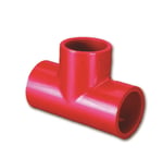 Pieza en T de 25 mm rojo de Zettler. Pedidos en múltiplos de 5