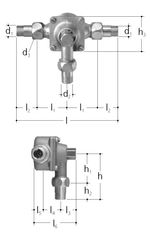 Válvula termomezcladora cromada JRGUMAT, referencia 350281410 de Georg Fischer. 1/2