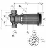 Válvula reductora de presión con uniones, referencia 350739001 de Georg Fischer. PN25 PRV 3/4