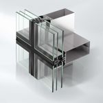 Fachada de montantes y travesaños con vidrio estructural, Schüco FWS 60 SG.SI (Super Insulated)