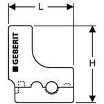 Caja aislante para codos radiador y piezas en T radiador Geberit