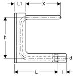 Caja de conexión con tubo Geberit MeplaTherm d16-L220