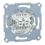 Doble interruptor 10A 250V, referencia MTN3115-0000 de Schneider. Compatible con la gama Elegance y D-Life
