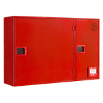 Conjunto horizontal compuesto por 2 módulos en rojo con puerta ciega roja, referencia CR3X17H2 de Cofem