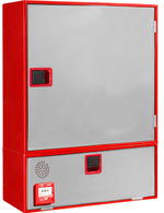 Conjunto vertical compuesto por 2 módulos en rojo puerta ciega inoxidable, referencia CR3X18V2 de Cofem