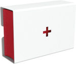 Armario para kit de primeros auxilios color blanco, referencia SOKITB de Cofem. Medidas: 300x100x203 mm