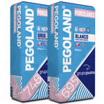 Adhesivo cementoso de ligantes mixtos, Pegoland® Porcelánico C1 TE de Grupo Puma. 25 Kg. Blanco