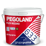 Adhesivo cementoso bicomponente de altas prestaciones, Pegoland® Flex Record C2 TE S2 de Grupo Puma. 25,2 Kg