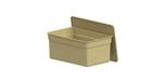 Depósito rectangular de Remosa, referencia BIR 50 - volumen 43 l (±5%) - H 413 mm - L 465 mm - A 325 mm