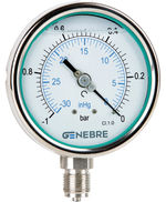 Vacuómetro INOX D100, serie 8011 de Genebre. -1/+0