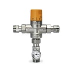 Mezclador termostático vertical con termómetro de Genebre. 1/2