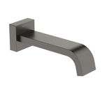 Caño pared baño, serie Kenjo de Genebre. Metal cepillado