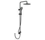 Set columna fija con kit, serie Oslo Black de Genebre. Negro