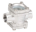 Mirilla de turbulencia doble cristal, serie 2240 de Genebre. Rosca gas inox-316 1/2'