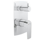 Monomando empotrado con inversor cerámico 3 vías, serie 64118 de la gama Koral de Genebre