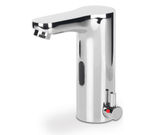 Grifo de lavabo mezclador con sensor y batería, referencia 67122 15 45 66 de Genebre. Inox
