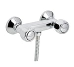Mezclador de ducha con kit, serie Gamma de Genebre. Cromado