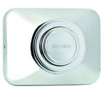 Placa antivandálica con pulsador para válvula de descarga empotrada de Genebre