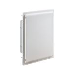 Caja distribución IP40 empotrar, pared sólida, referencia GPE24PO de IDE. 1x24 módulos, puerta opaca