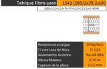 Tabique Fibro-yeso - 1S42 (2x12,5+75+e+75+2x12,5 2xLM)