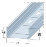 Montante CW50, 49x50x47, longitud 3 m