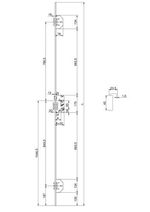 Cerradura de embutir multipuntos, referencia 9145-3 de MCM. 3 puntos de cierre de bulones – Frente de acero en H de 45mm