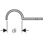 Grapa sencilla para tubo Geberit d16 (22)