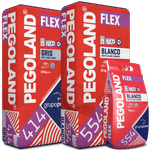 Adhesivo cementoso de ligantes mixtos, Pegoland® Flex C2 TE S1 de Grupo Puma. Gris. 25 Kg