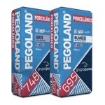 Adhesivo cementoso de ligantes mixtos, Pegoland® Porcelánico C1 TE de Grupo Puma. 25 Kg. Blanco