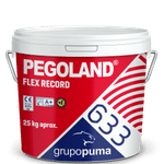 Adhesivo cementoso bicomponente de altas prestaciones, Pegoland® Flex Record C2 TE S2 de Grupo Puma. 25,2 Kg
