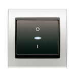Interruptor bipolar con visor blanco Perla Mabe Cosso, serie Mega