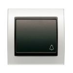 Pulsador timbre blanco Perla Mabe Cosso, serie Mega