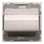 Base múltiple para conectores informáticos, referencia 18049-MA de BJC. Con portaetiqueta. Aluminio Mercurio