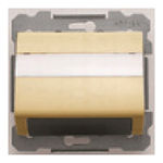 Base múltiple para conectores informáticos, referencia 18049-OD de BJC. Con portaetiqueta. Dorado Odisea