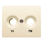 Tapa para toma de TV/FM, referencia 18330-A de BJC. Beige