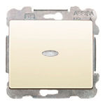 Conmutador - interruptor simple con visor beige