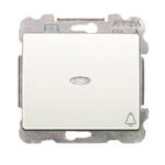 Pulsador timbre con visor blanco