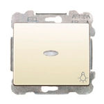 Pulsador luz con visor beige