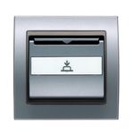 Interruptor - conmutador tarjetero 1 microrruptor aluminio Prusia, serie Mega