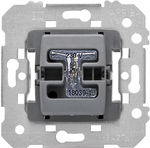 Pulsador con interruptor temporizado, referencia 18599 de las series Iris y Mega de BJC. Con difusor luminoso
