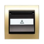 Interruptor - conmutador tarjetero 1 microrruptor dorado, serie Mega