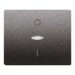 Tecla interruptor bipolar con visor negro antracita