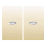 Tecla doble interruptor/conmutador con visor beige