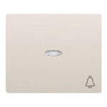 Tecla pulsador timbre con visor blanco