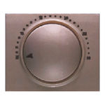 Tapa termostato electrónico ambiente acero Neptuno, serie Iris
